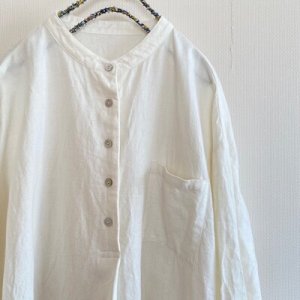 画像5: スタンドカラーロングシャツ (5)